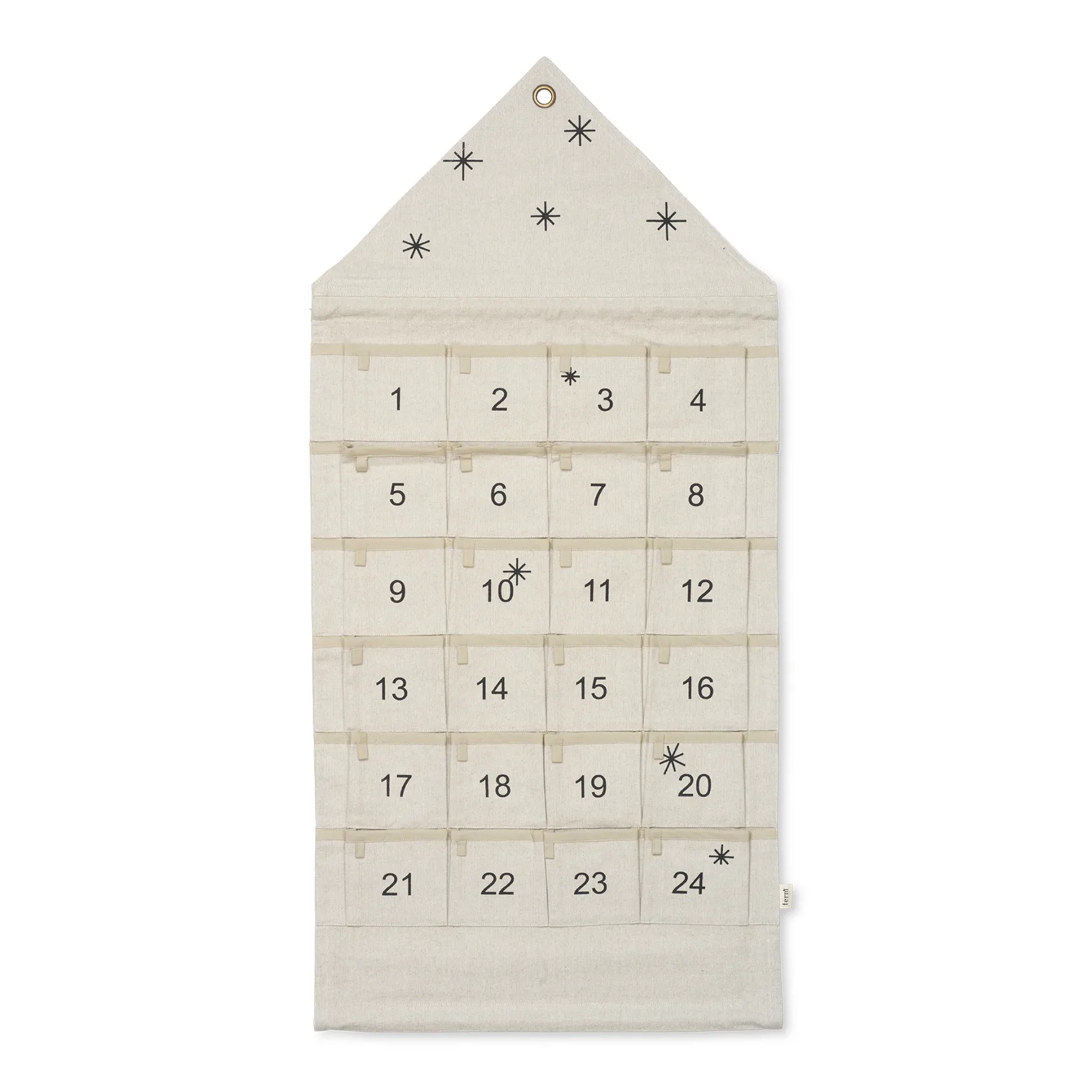 Calendário de Natal Star em forma de casa 100 cm, Sand Ferm Living