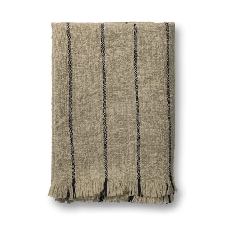 Calm manta de lã 120x180 cm - Camel/Preto - Ferm LIVING