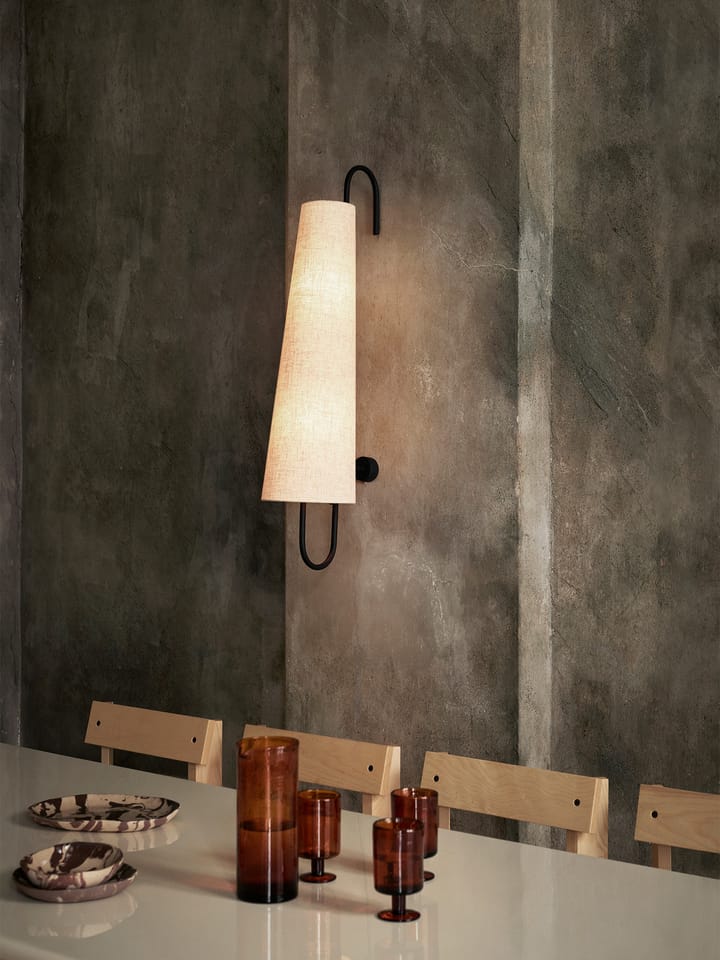 Candeeiro de parede Ancora, Preto-Natural Ferm Living