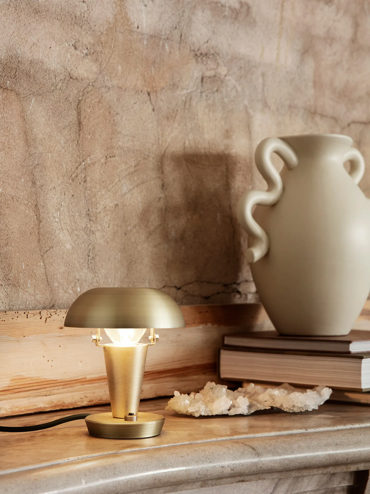 Candeeiro Tiny 14 cm, latão Ferm Living