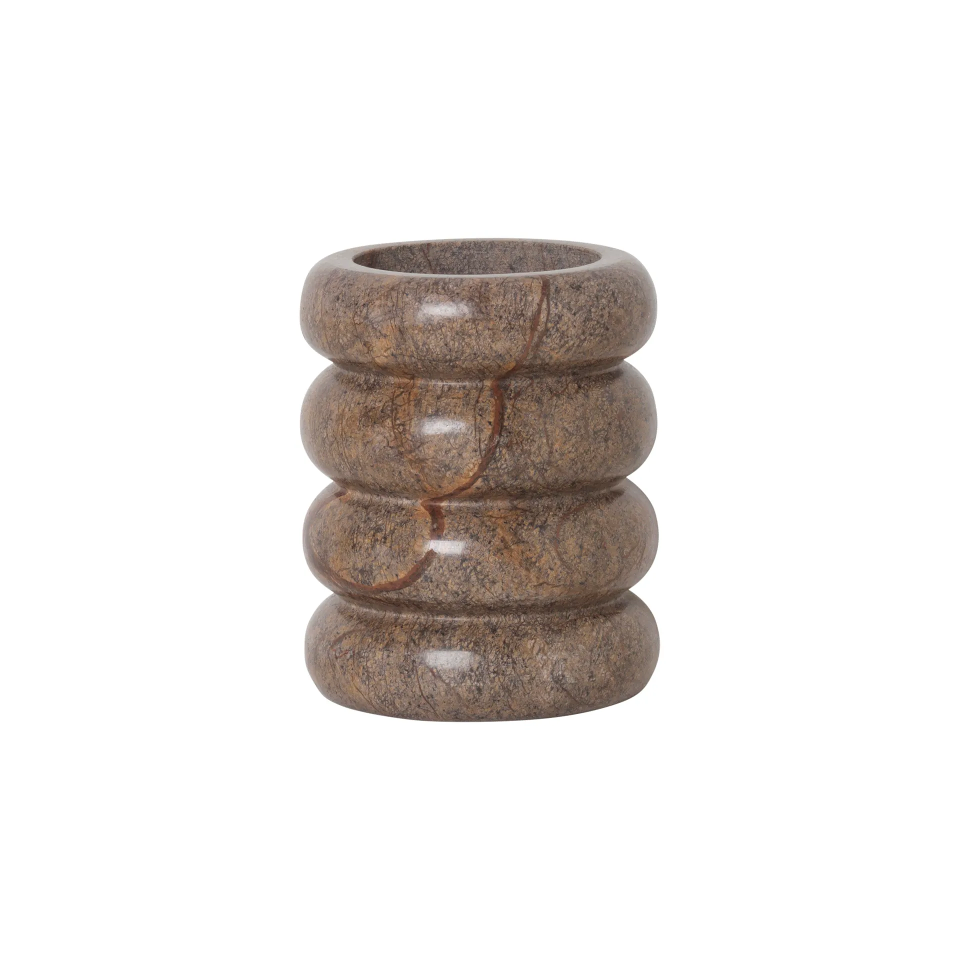 Caneca de escova de dentes Bendum, brown marble Ferm Living