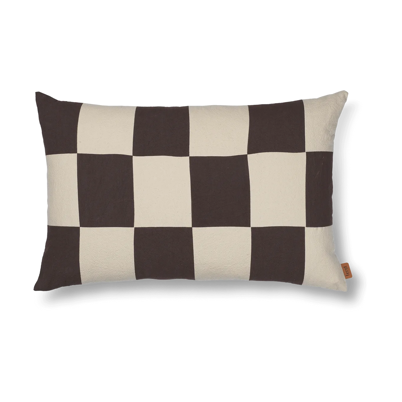 Capa de almofada Fold patchwork 40x60 cm, Coffee-undyed Ferm Living