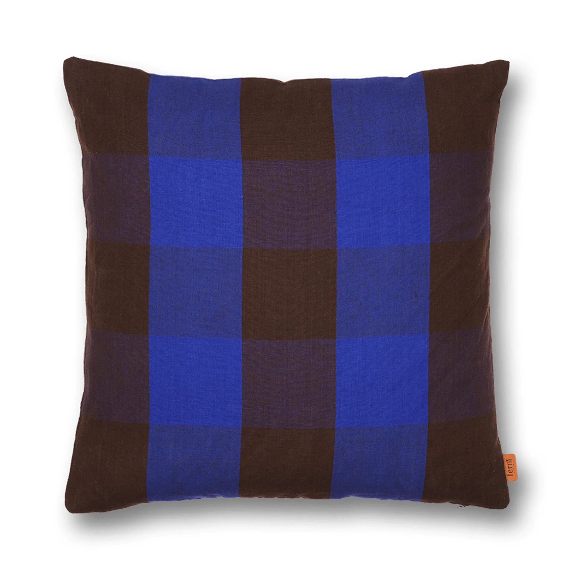 Capa de almofada Grand 50x50 cm, Chocolate-bright blue Ferm Living