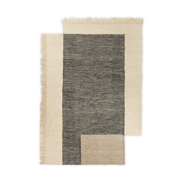 Carpete de lã Counter - Carvão-Branco Off, 200x300 cm - Ferm Living