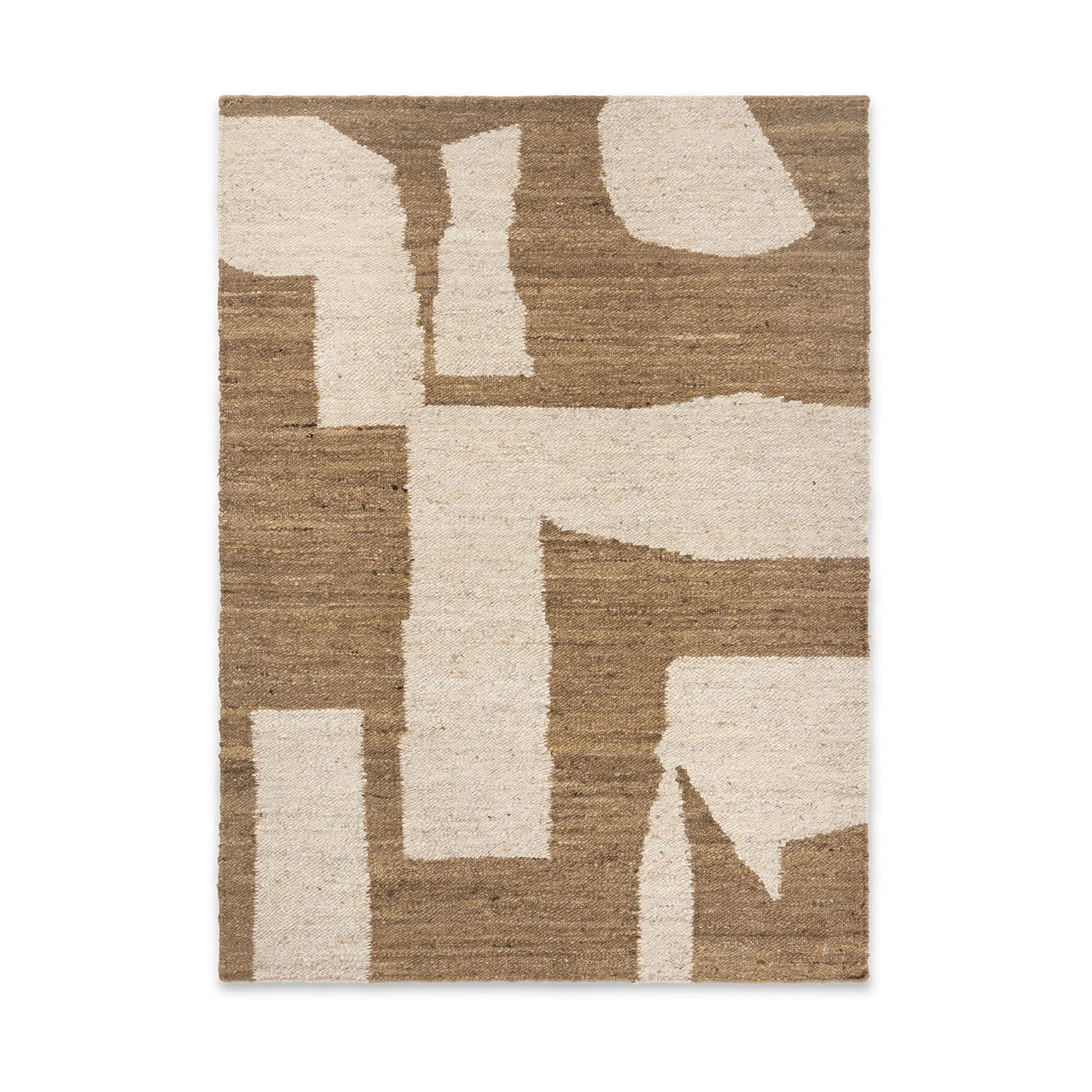 Carpete de lã Piece, Bege claro-Toffee, 140x200 cm Ferm Living