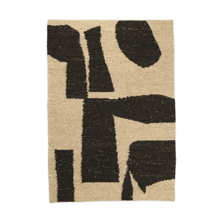 Carpete de lã Piece - Off-white-Café, 140x200 cm - Ferm Living