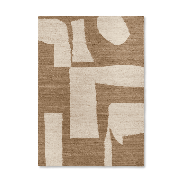 Carpete de lã Piece - Off-white-Toffee, 200x300 cm - Ferm Living