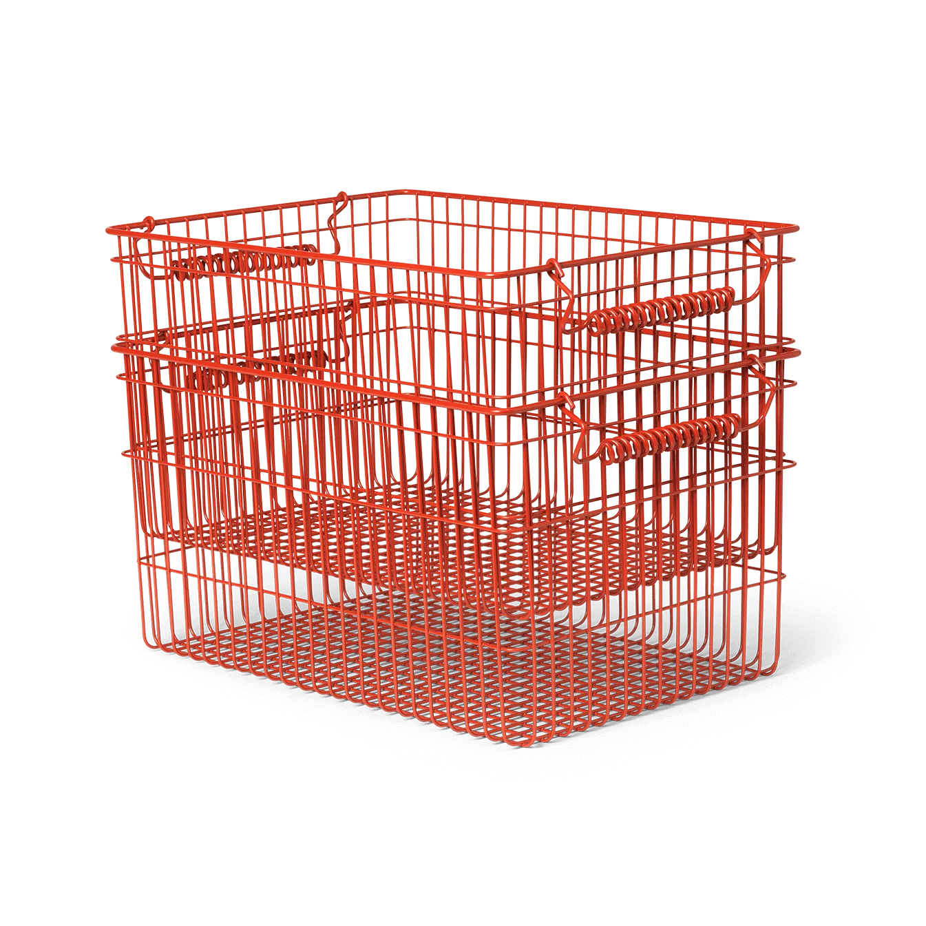 Cesto Cala empilhável 2 un., Poppy red, 36,2x26,2x20,2 cm Ferm Living