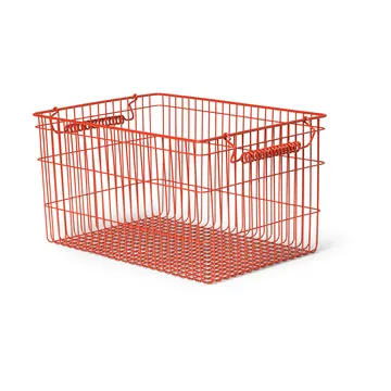 Cesto Cala empilhável 2 un. - Poppy red, 36,2x26,2x20,2 cm - Ferm Living