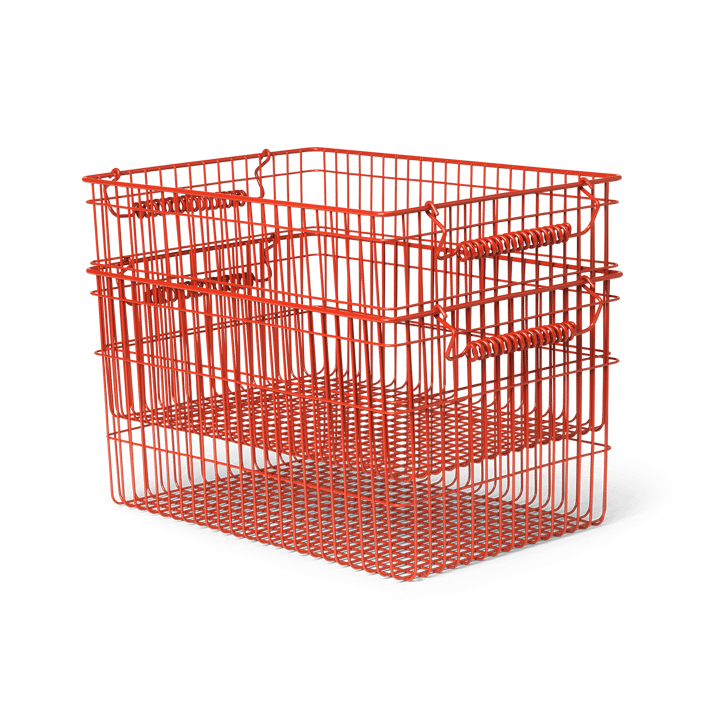 Cesto Cala empilhável 2 un. - Poppy red - Ferm Living