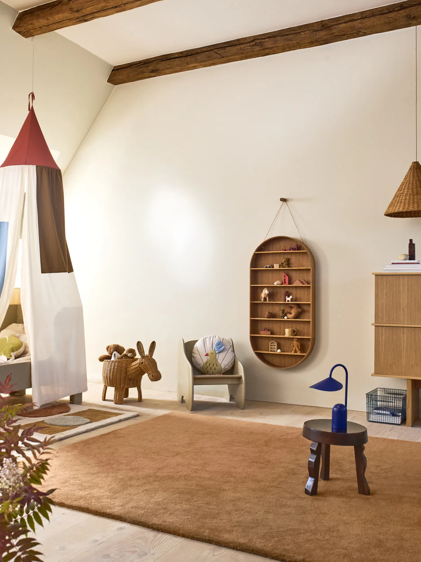 Cesto de arrumação Donkey 49x35x66 cm, Natural Ferm Living