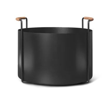 Cesto de madeira Port, 42x40x32,4 cm - Black - Ferm Living