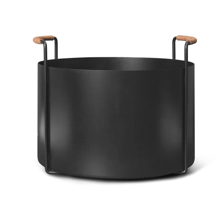Cesto de madeira Port, 42x40x32,4 cm - Black - Ferm Living
