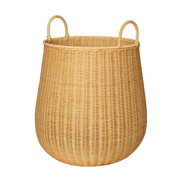 Cesto de roupa entrançado - Médio, natural - Ferm Living
