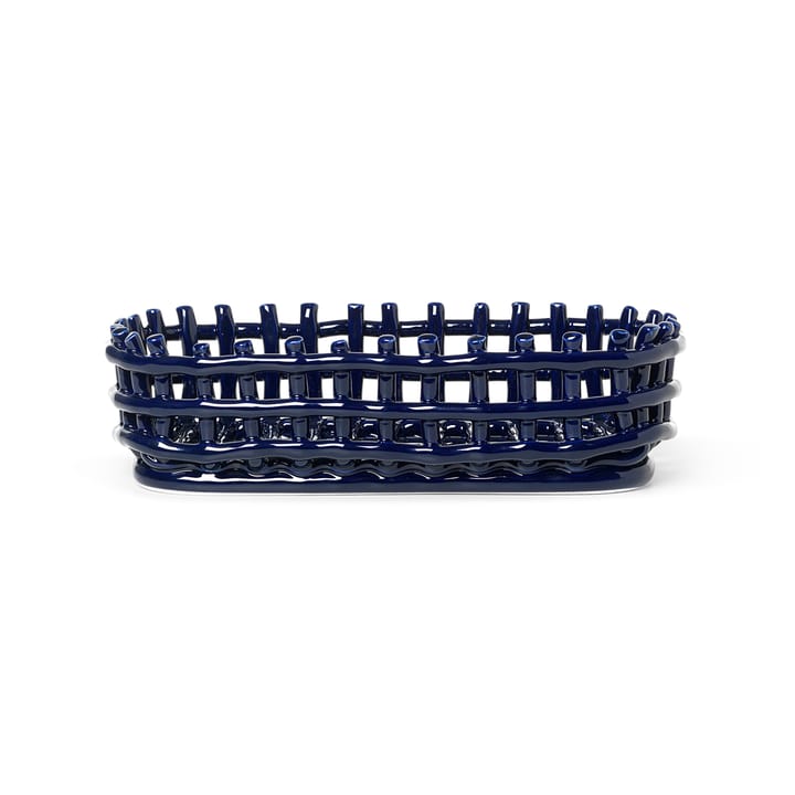 Cesto oval Ceramic 15x30 cm - Azul - Ferm Living