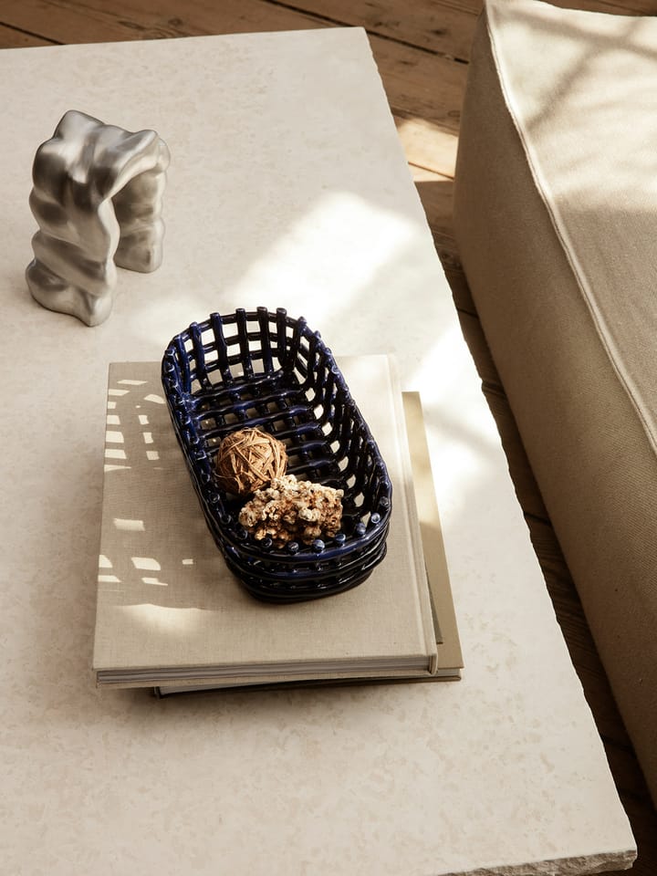 Cesto oval Ceramic 15x30 cm, Azul Ferm Living