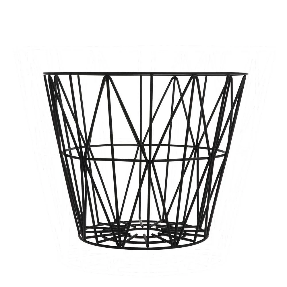 Cesto preto Wire, pequeno 40x35 cm Ferm Living
