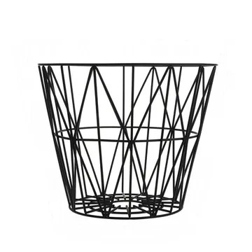 Cesto preto Wire - pequeno 40x35 cm - Ferm Living