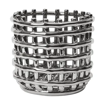 Cesto trançado Ceramic Ø16 cm - Prata - Ferm Living