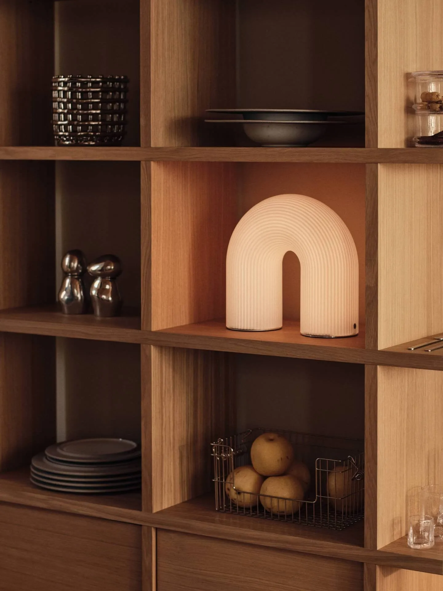 Cesto trançado Ceramic Ø16 cm, Prata Ferm Living