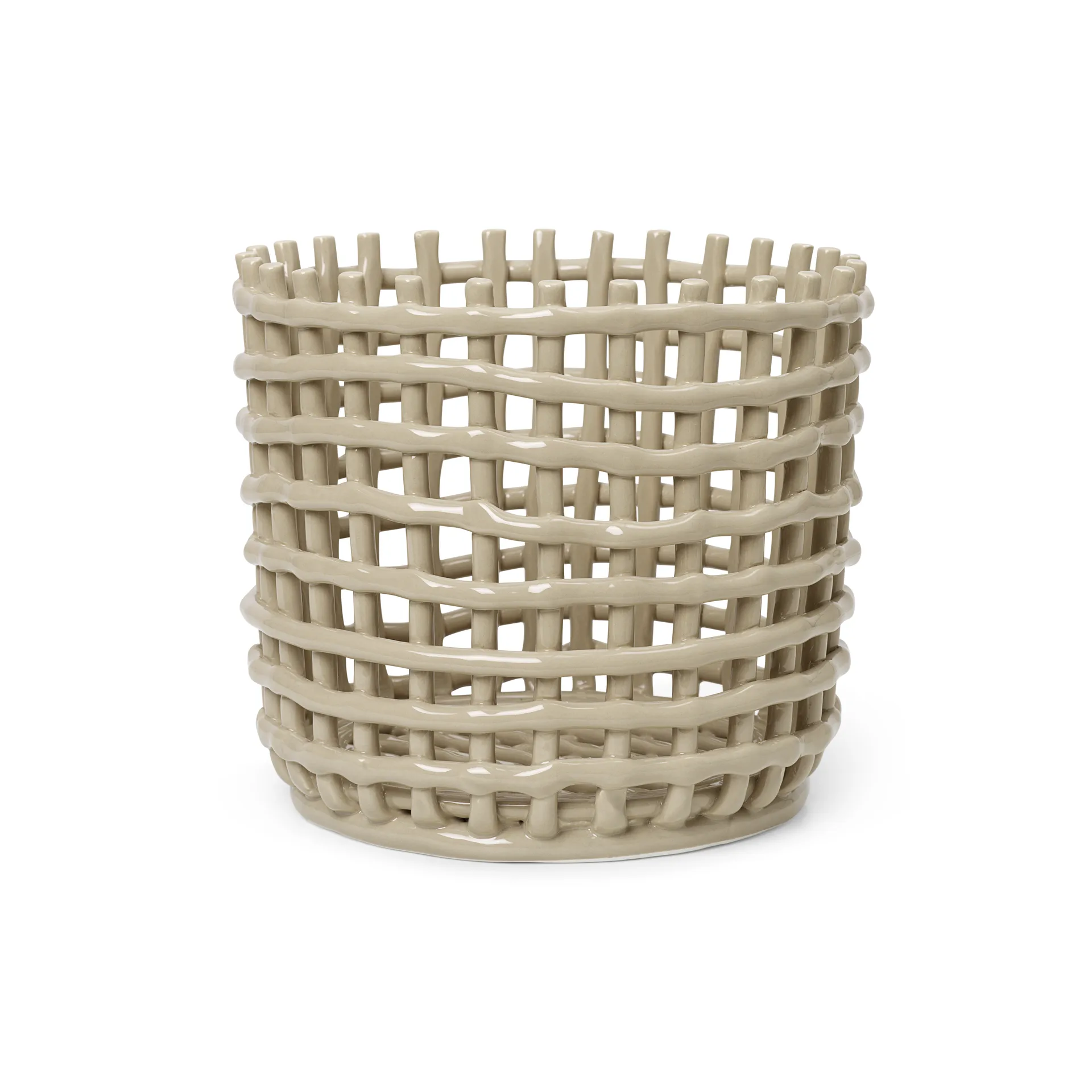 Cesto trançado Ceramic Ø23.5 cm, cashmere Ferm Living