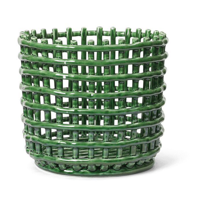 Cesto trançado Ceramic Ø23.5 cm - Emerald Green - Ferm Living