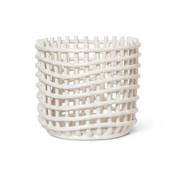 Cesto trançado Ceramic Ø23.5 cm - off white - Ferm Living