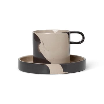 Chávena Inlay com pires  - Sand-brown - Ferm Living