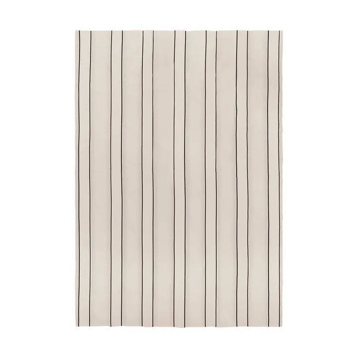 Colcha Twill - Off-white-preto, 230x260 cm - Ferm Living