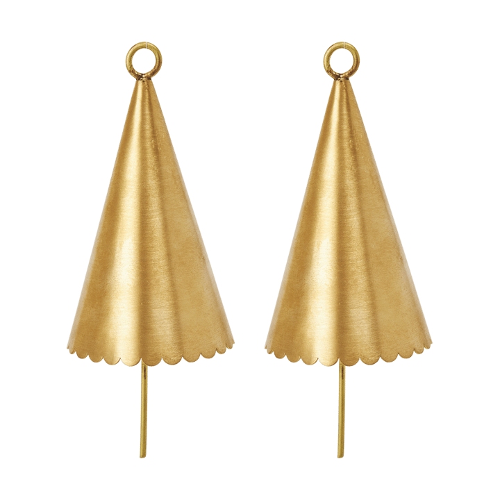 Cone bell pendente decorativo 2 unidades - Latão - Ferm Living