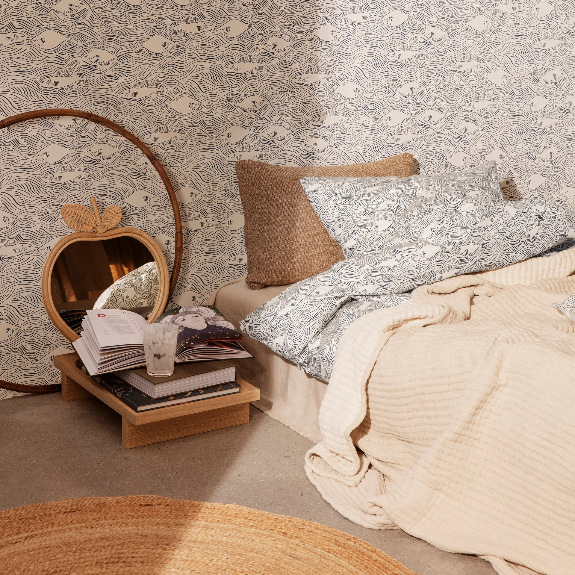 Conjunto de cama Stream 140x200 cm, Off white Ferm Living