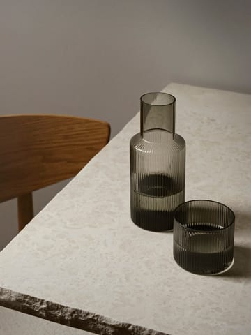 Conjunto de pequenas garrafas Ripple - smoked grey - Ferm Living