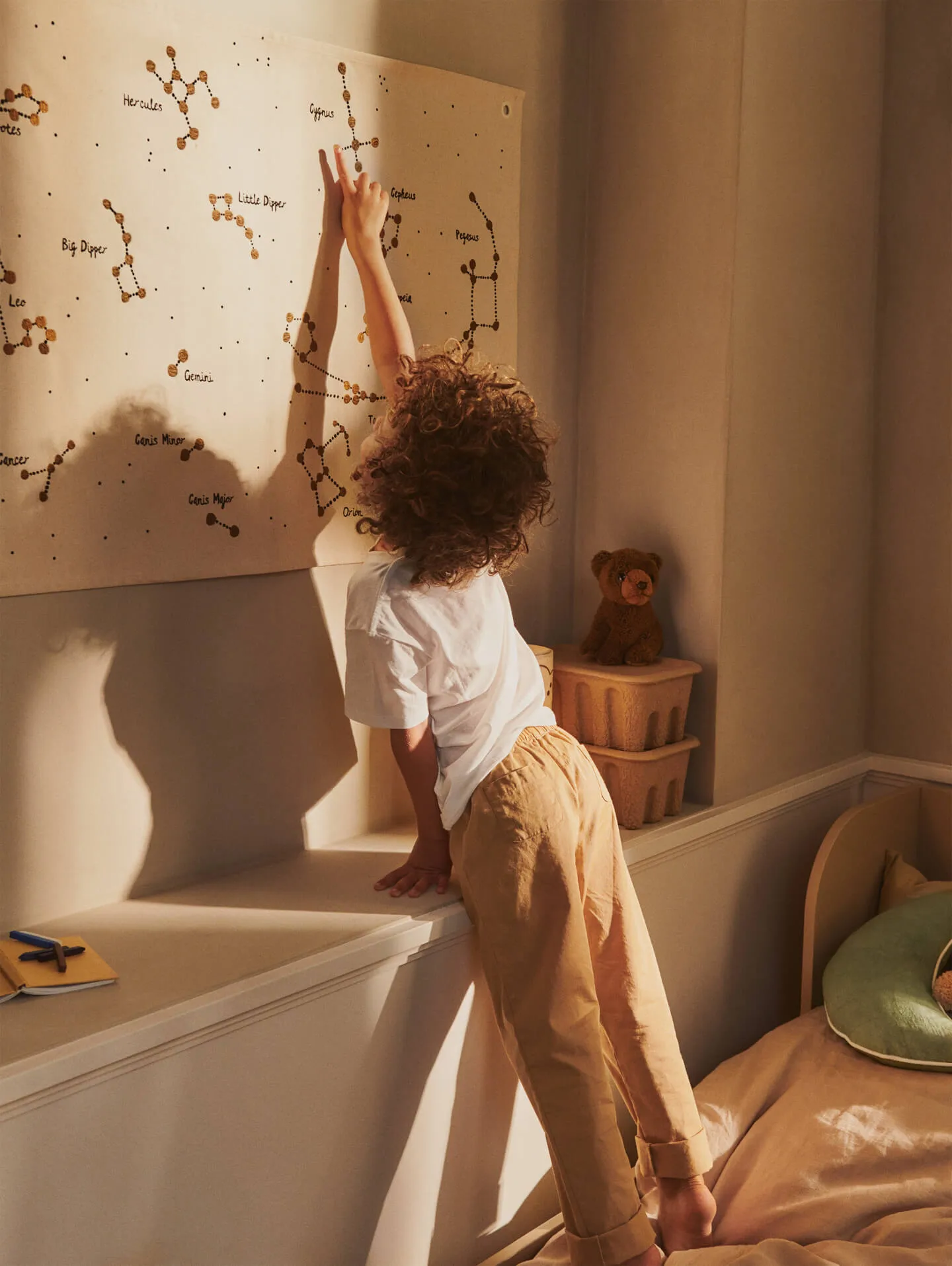 Constellation mapa de tecidos, Não tingido, 70x100 cm Ferm Living