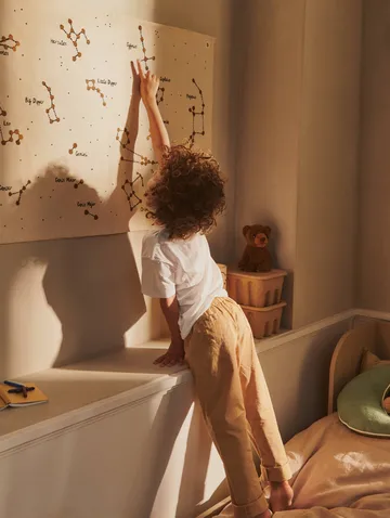 Constellation mapa de tecidos - Não tingido, 70x100 cm - Ferm Living