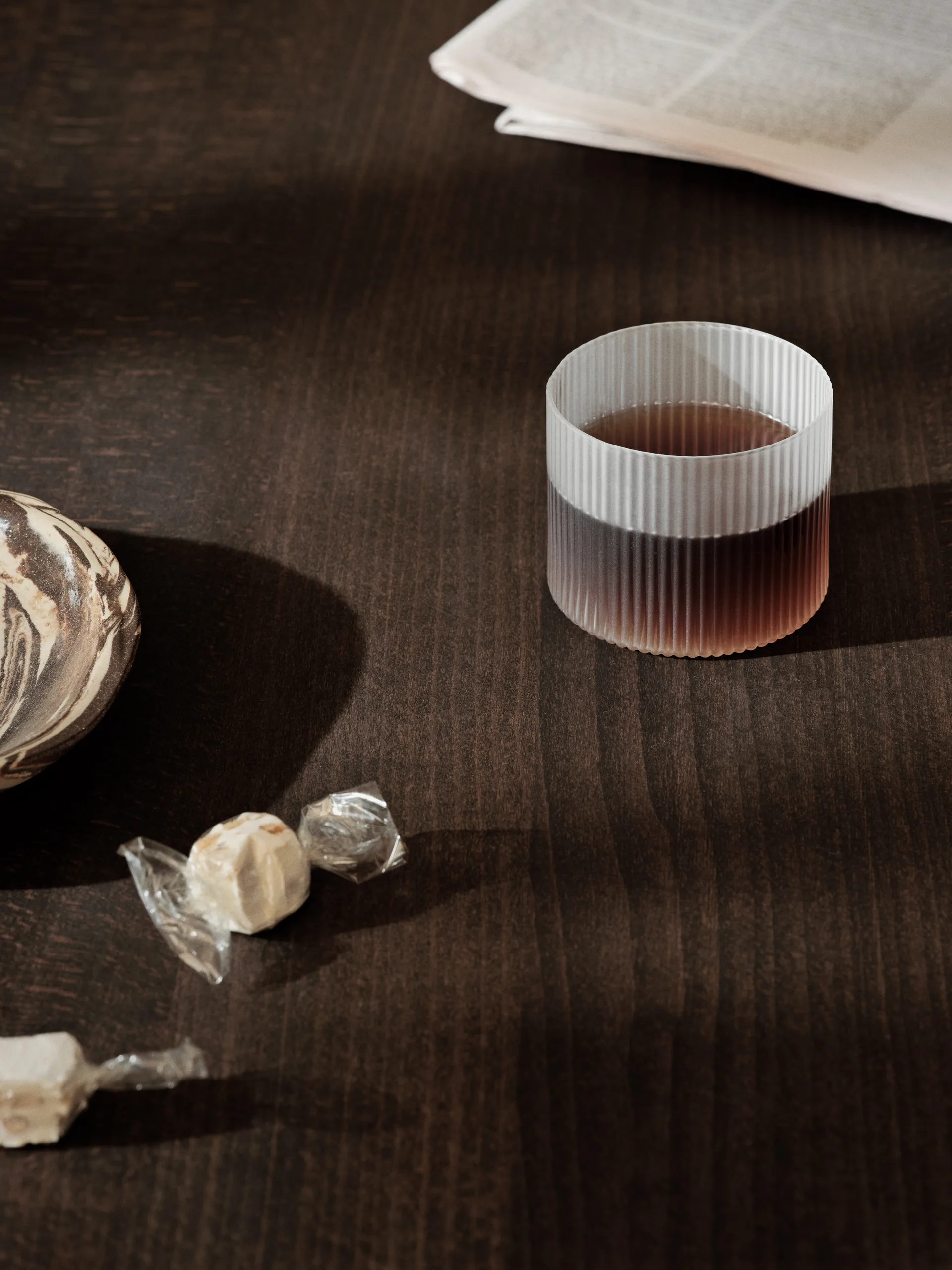 Copo baixo Ripple, 4 un., Frosted Ferm Living