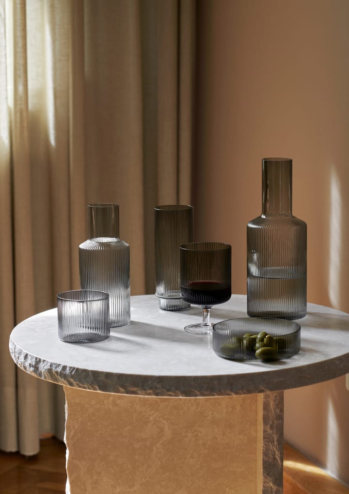 Copo baixo Ripple, 4 un., Smoked grey Ferm Living