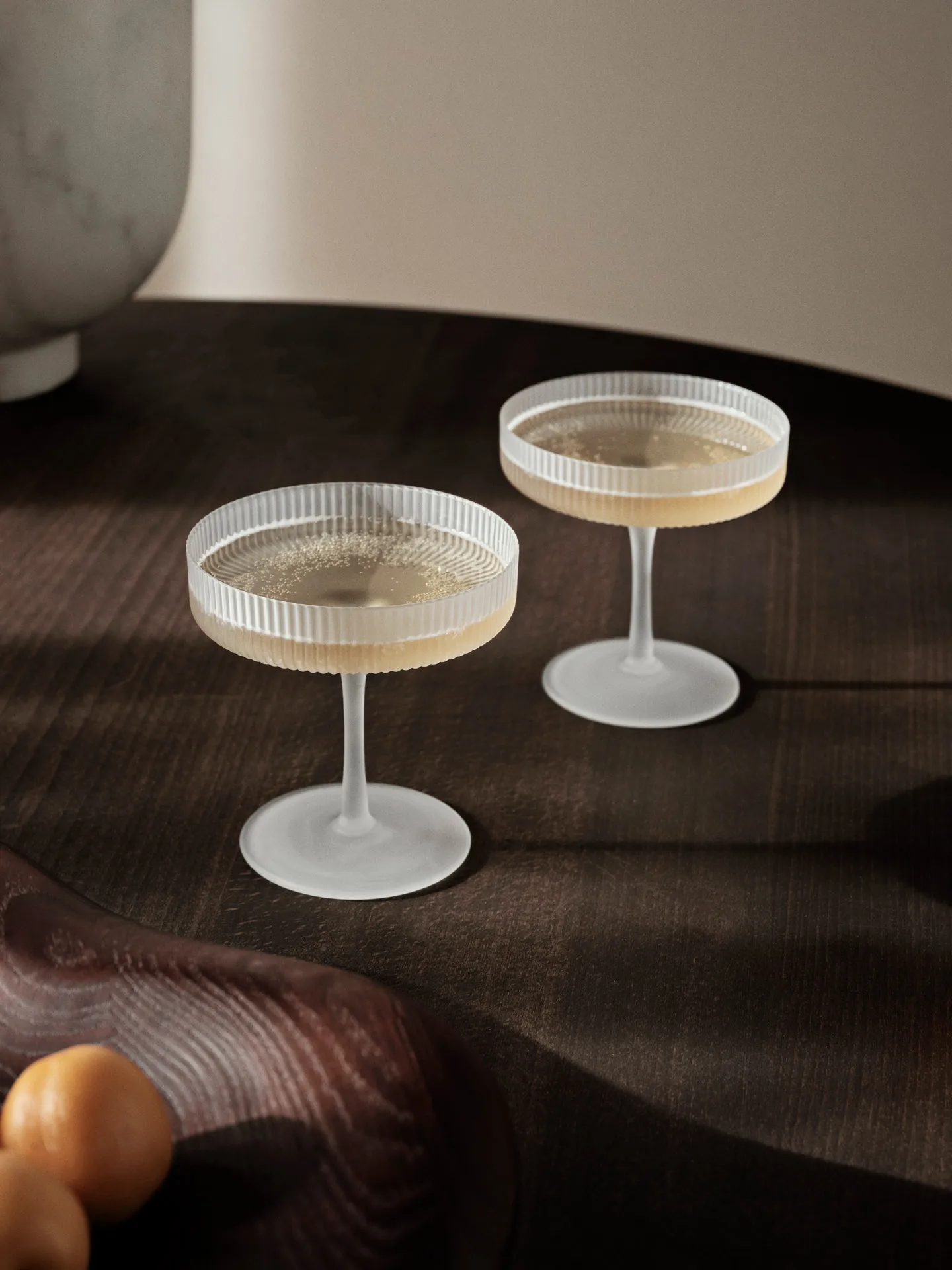 Copo de champanhe Ripple, 2 un., Frosted Ferm Living