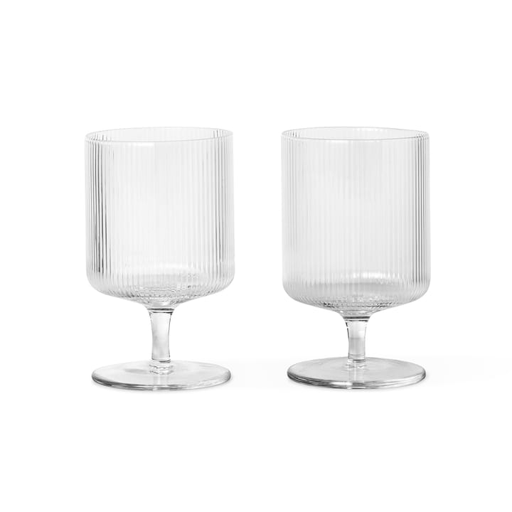 Copo de vinho Ripple, 2 un. - transparente - Ferm LIVING