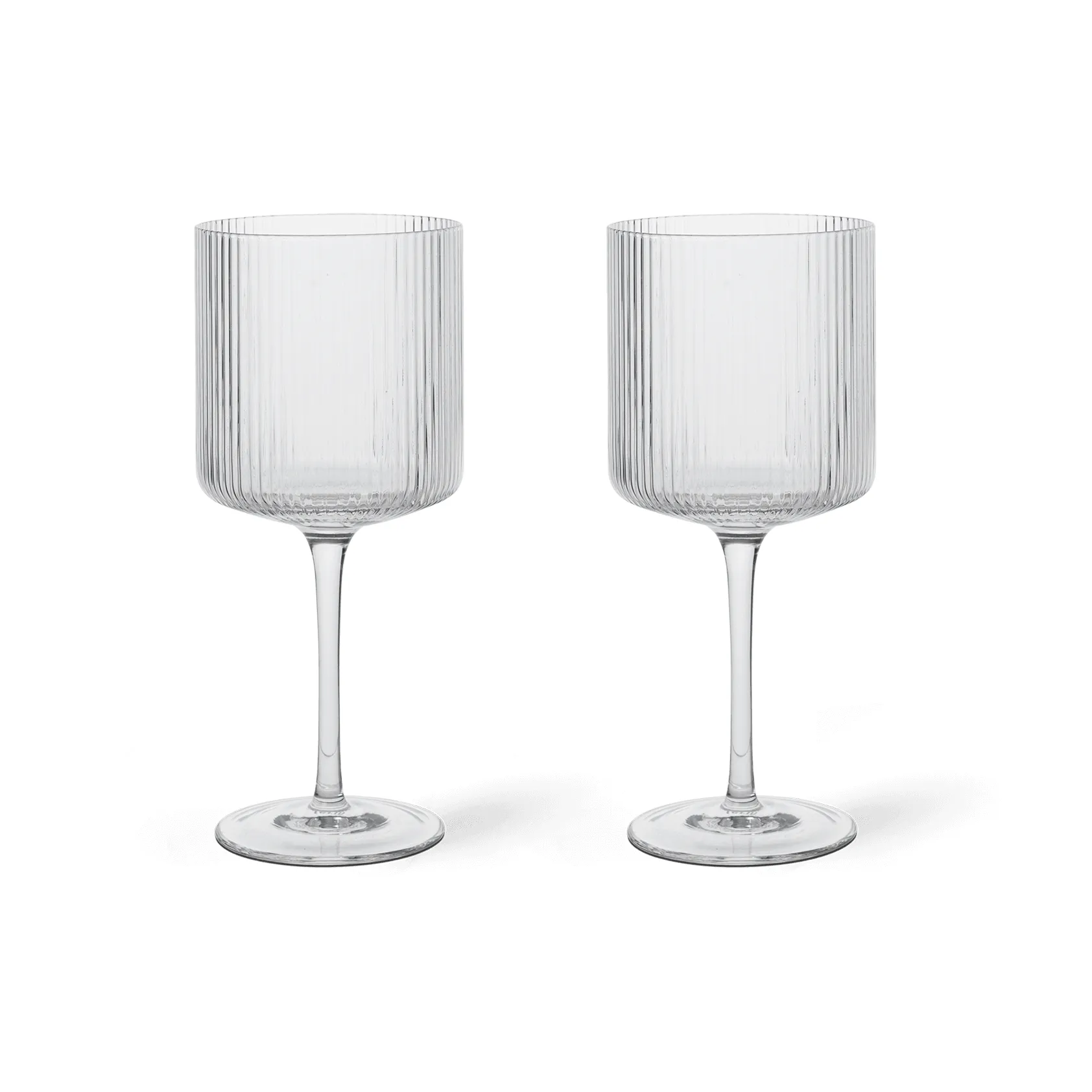 Copo de vinho tinto Ripple 32,5 cl 2 un., Clear Ferm Living