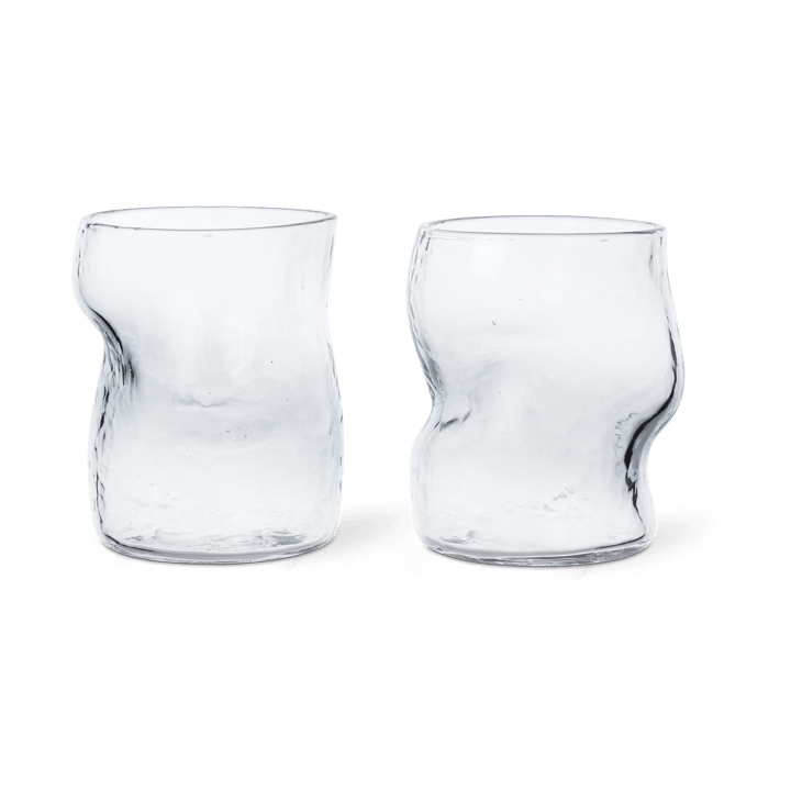 Copo Dimple 27 cl 2 un. - Clear - Ferm Living