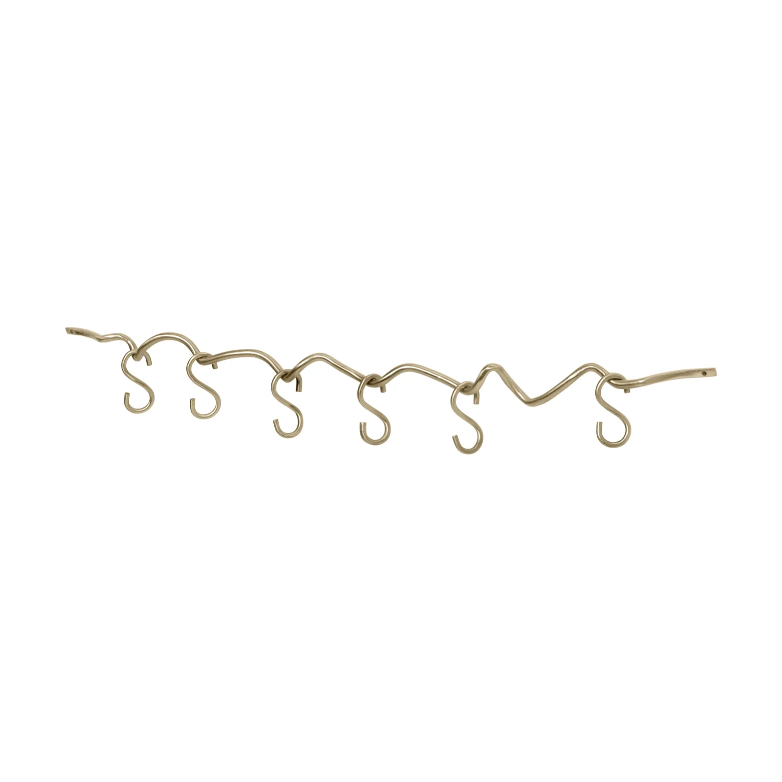 Curvature calha de parede com 6 ganchos, Latão Ferm Living