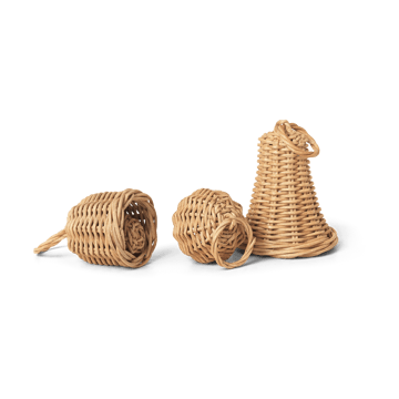 Decoração para árvore Braided Bell Baubles 3 unidades - Natural - Ferm Living