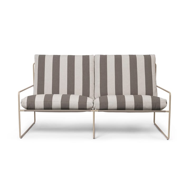 Desert sofá 2 assentos - Cash stripe-chocolate - ferm LIVING