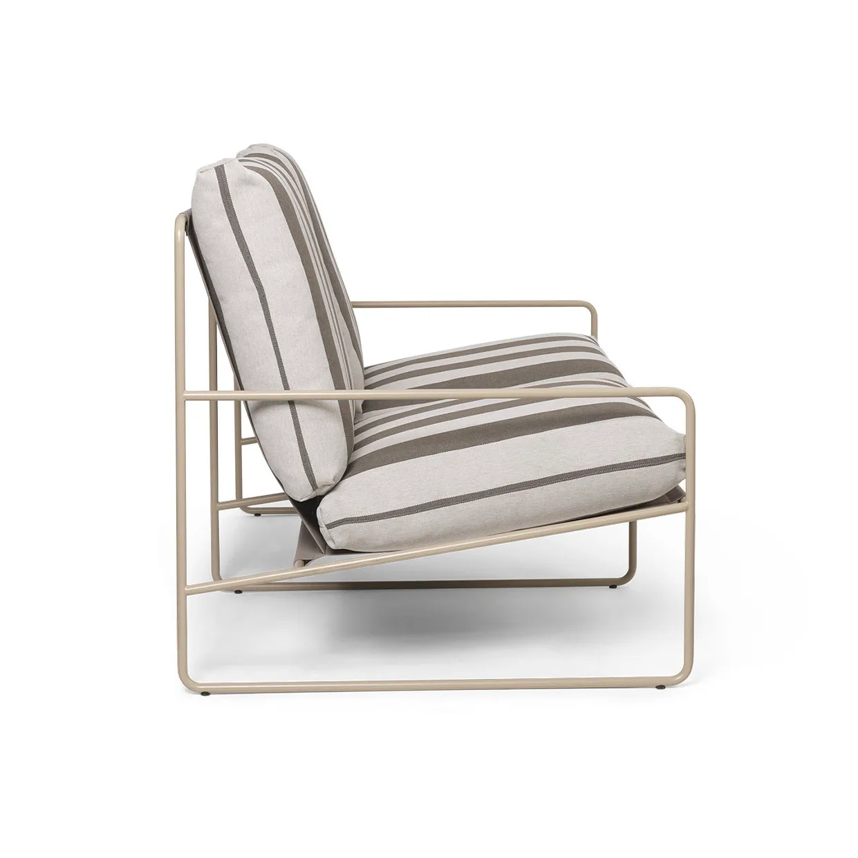 Desert sofá 2 assentos, Cash stripe-chocolate Ferm Living