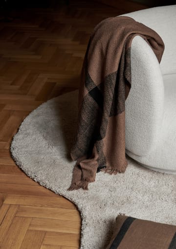 Dry manta de lã 120x180 cm - Alga Açucarada/Preto - Ferm Living