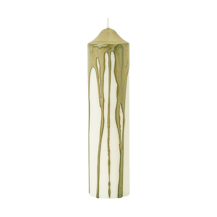 Dryp bloco de vela  - Verde oliva, 20 cm - Ferm Living