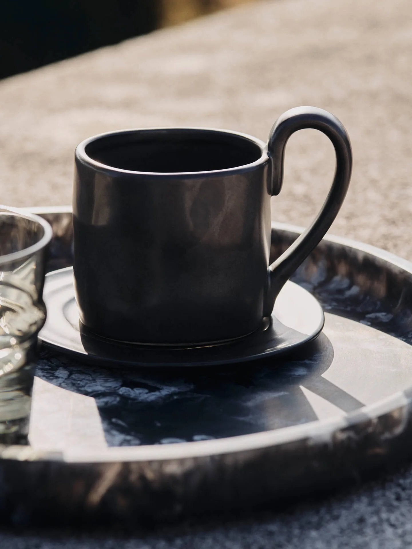 Flow caneca com pires 25 cl, Black Ferm Living