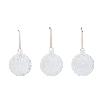 Flurry bolas de Natal 3-pack - M, White - Ferm Living