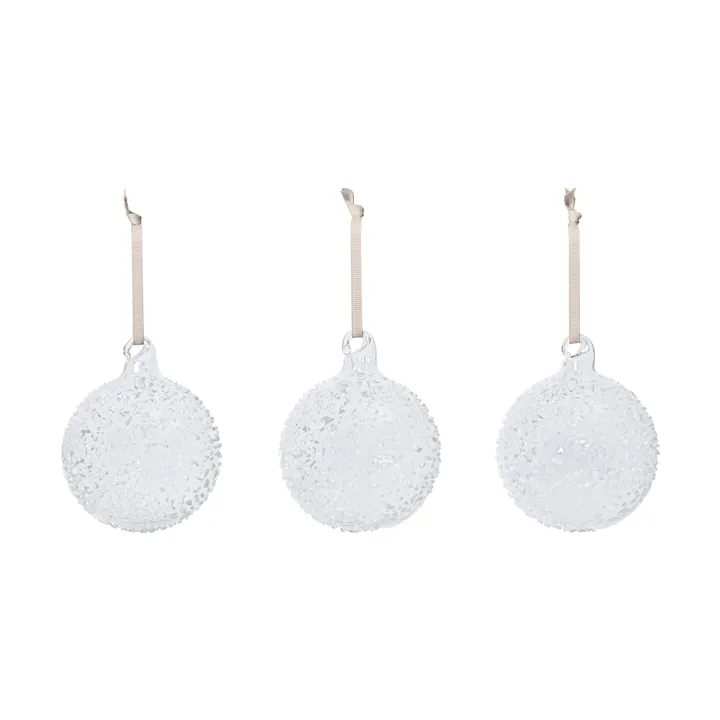 Flurry bolas de Natal 3-pack - M, White - Ferm Living