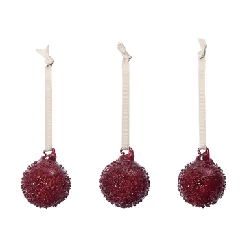 Flurry bolas de Natal 3-pack - S, Picante Red - Ferm Living